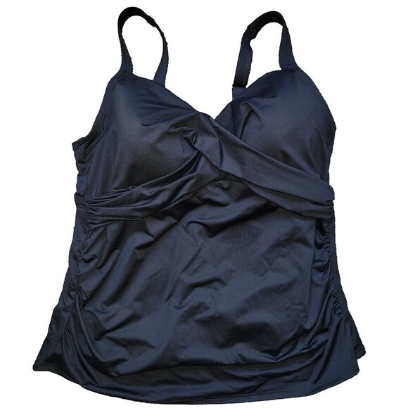 Lands' End Women's Black Swim Top - Picture 1 of 8